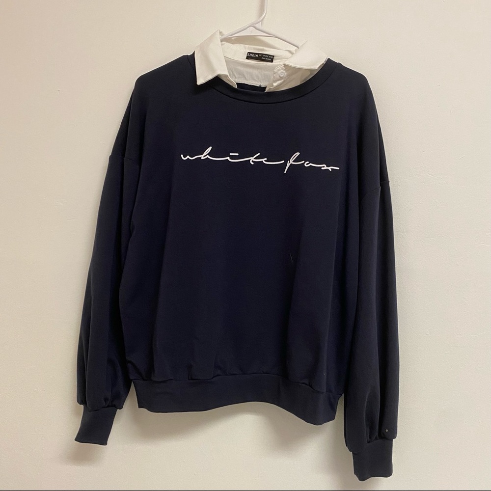 Preppy Sweater with Collar